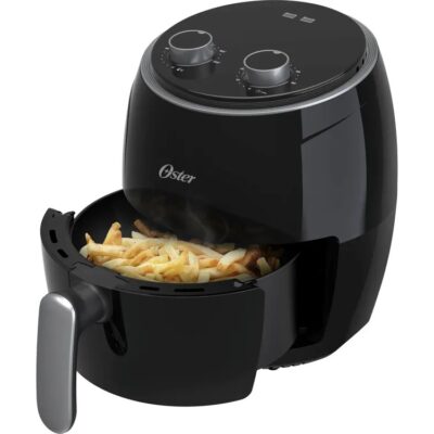 Freidora de aire Oster 3.8Lts Manual  antiadherente Negra