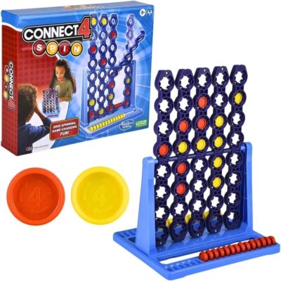 Hasbro Gaming Connect 4 Spin Game, cuenta con Spinning Connect 4